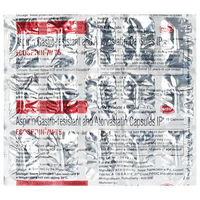 Ecosprin AV 75mg Capsule 15'S - Blood Clot-Ant