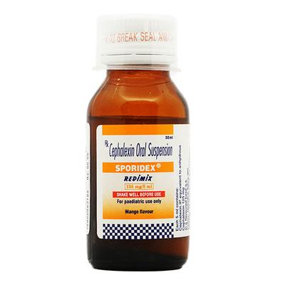 Sporidex Redimix Mango Flavour Oral Suspension 30ml - Bacterial Infections-Cep