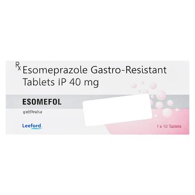 ESOMEFOL 40mg Tablet 10's - Ulcer/Reflux/Flatulence-Aaa