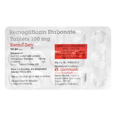 REMO ZEN 100 Tablet 15's - Diabetes-Ant