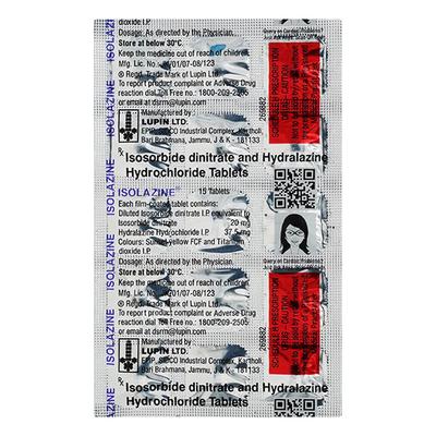 ISOLAZINE Tablet 15's - Angina