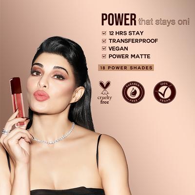 Colorbar Powerkiss Vegan Matte Lipcolor-Gossip Gul -025 5 ml - Liquid Lipsticks