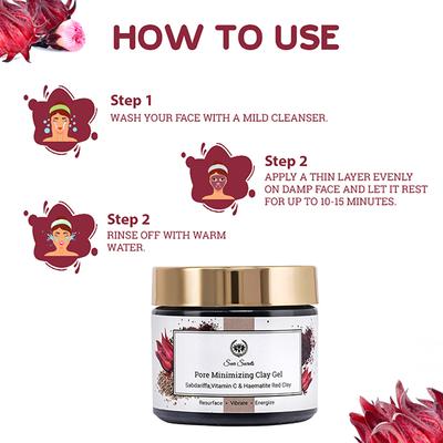 Seer Secrets Sabdarifa Red Clay Mask 50 gm - Face Packs