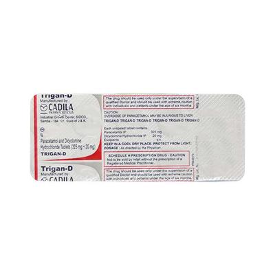 Trigan D Tablet 10'S - Pain relief-Nsa