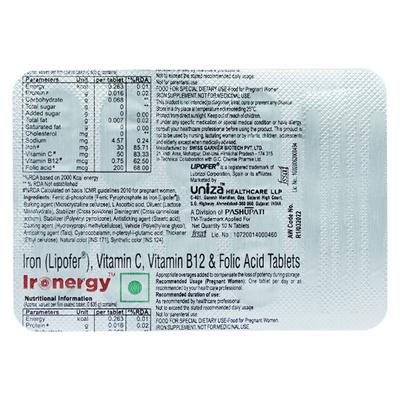 IRONERGY Tablet 10's - Iron Supplement/Anaemia-Vma