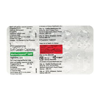 Naturogest 300mg Capsule 10'S - Hormonal Therapy-Oes