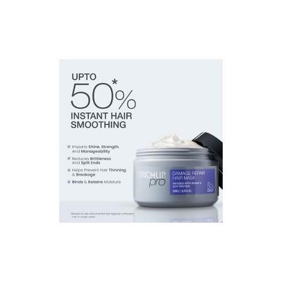 Trichup Pro Damage Repair Hair Mask for Dry Frizzy Hair, Improves Strength and Manageability 200 ml - Hair Masks & Packs