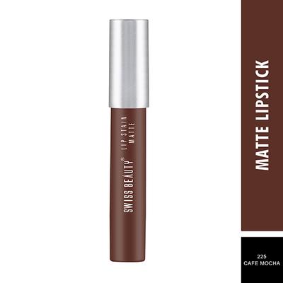 Swiss Beauty Lip Stain Matte Lipstick - (Cafe Mocha) 3.4 gm - Lipsticks