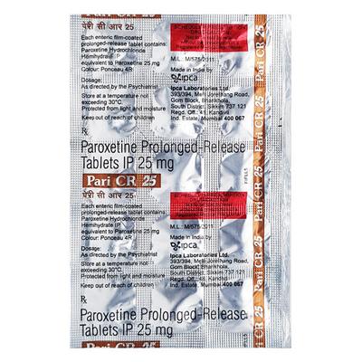 Pari CR 25mg Tablet 15'S - Depression-Ant