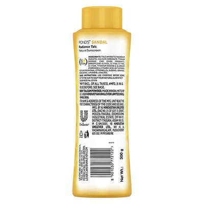 Pond's Sandal Radiance Talcum Powder, Natural Sunscreen 300 gm - Body Sunscreen
