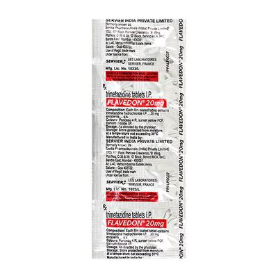 Flavedon 20mg Tablet 10'S - Angina