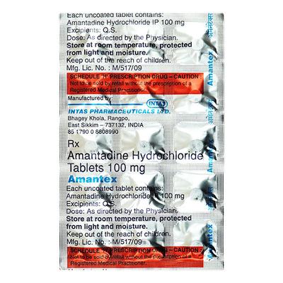 AMANTEX 100mg Tablet 15's - Parkinsonism-Apd