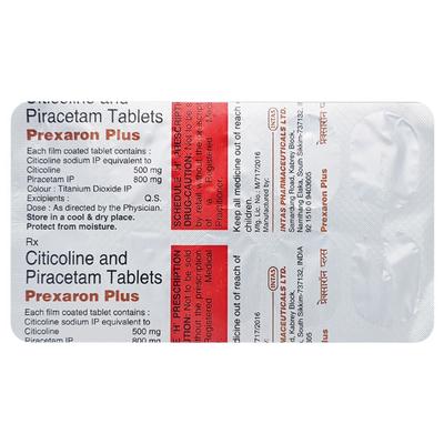 Prexaron Plus Tablet 10'S - Nootropics And Neurotrophics