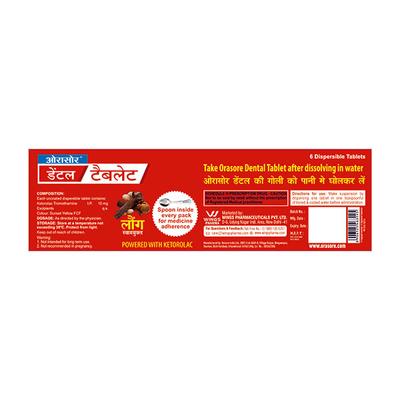 ORASORE DENTAL CLOVE FLAVOURED Dispersible Tablet 6's - Pain relief-Nsa