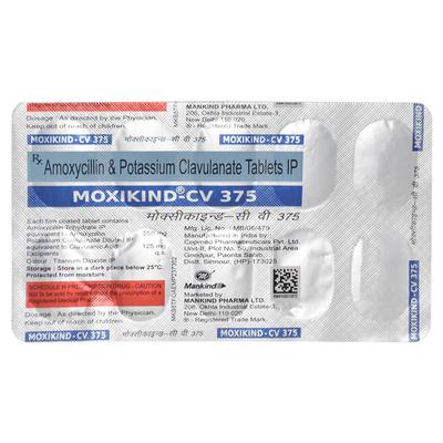Moxikind CV 375mg Tablet 10'S - Bacterial Infections-Pen