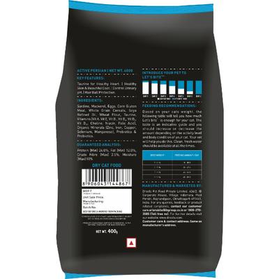 Let's Bite Active Persian Adult Cat Food 400g (Buy 1 Get 1 Free) 1's - Petfood
