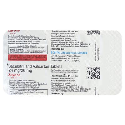 ZAYO 50 Tablet 10's - Heart Failure-Ang