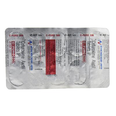 C Furo 500mg Tablet 10'S - Bacterial Infections-Cep