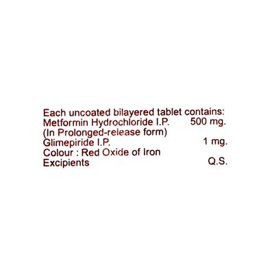 Glimison M 1 Tablet 15'S - Diabetes-Ant