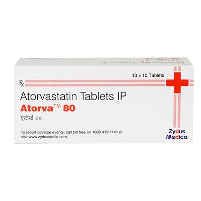 Atorva 80mg Tablet 10'S - High Cholesterol-Dys