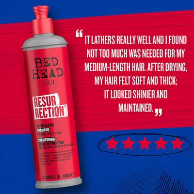TIGI Bed Head Resurrection Super Repair Shampoo for Weak and Brittle Hair 400 ml - Shampoos