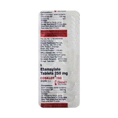 Cosklot 250mg Tablet 10'S - Bleeding Disorders-Hae