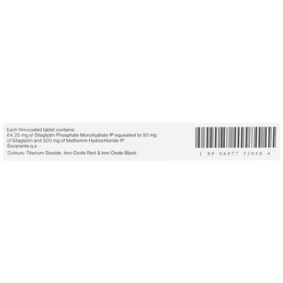 Janumet 50/500mg Tablet 15'S - Diabetes-Ant