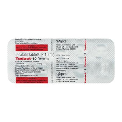 Tadact 10mg Tablet 10'S - Impotence/Erectile Dysfunction (Ed)