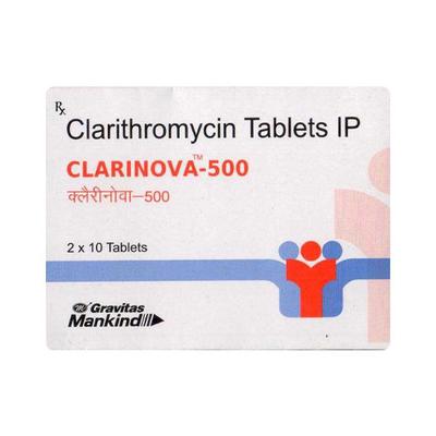 CLARINOVA 500 Tablet 10's - Bacterial Infections-Mac