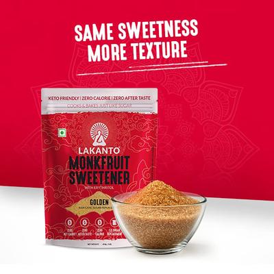 Lakanto Monkfruit Sweetener (Combo Pack Of Golden 2X (30's X 2.5 g) + Golden 454 g) 1's - Sugar Substitute