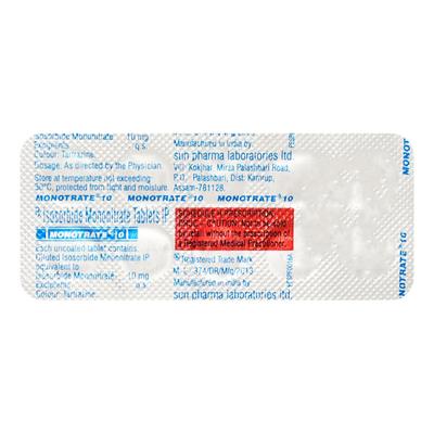 Monotrate 10mg Tablet 10'S - Angina