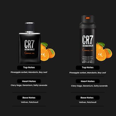 Cristiano Ronaldo CR7 Game On Eau De Toilette 50ml + Fragrance Body Spray 150ml 2's - Men Perfumes (Edt/Edp)