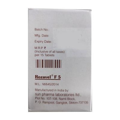 ROZAVEL F 5 Tablet 15's - High Cholesterol-Dys