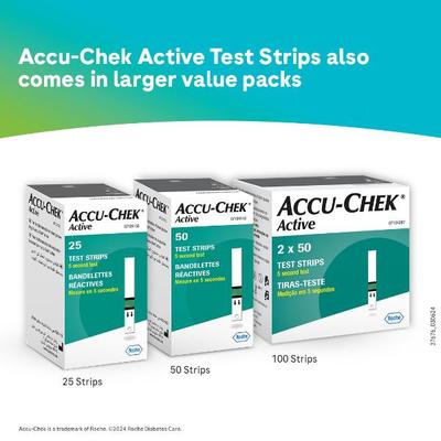 Accu-Chek Active Blood Glucose Test Strip 10's - Blood Glucose Monitors/Test Strips