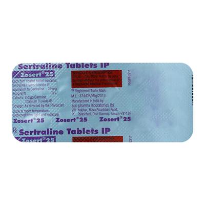 Zosert 25mg Tablet 10'S - Depression-Ant