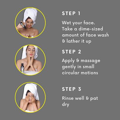 Nature Trail Charcoal Therapy Face Wash for Acne and Oily Skin, Sulphate, Paraben Free 100 ml - Face Washes