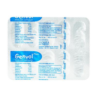 Genvol Plus Capsule 10'S - Cough And Cold-Cou