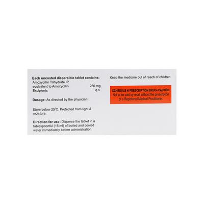 EVOXIL DT 250 Tablet 10's - Bacterial Infections-Pen
