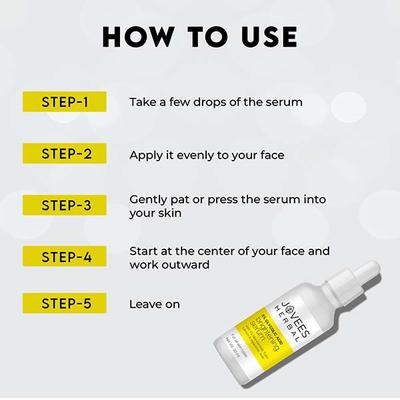 Jovees Herbal 5% Glycolic Acid Brightening Skin Serum with 5% Niacinamide Yuzu Lemon and Hyaluronic Acid 30 ml - Face Gels