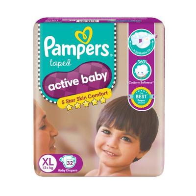 Pampers Active Baby (XL) 32's - Diapers & Wipes