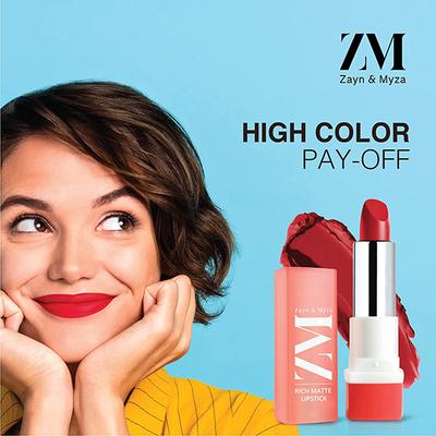 ZM Zayn & Myza Rich Matte Lipstick - Savage 4.2 gm - Lipsticks