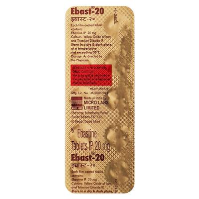 Ebast 20mg Tablet 10'S - Allergies-Ant