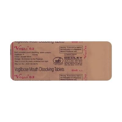 Vogli 0.2mg Tablet 10'S - Diabetes-Ant