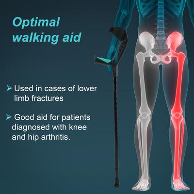 Tynor Elbow Crutch Adjustable (UN) (L 13) - Silver - Abdomen/Neck/Arm/Elbow Supports