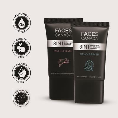 Faces Canada Matte Primer, Oil-Free Matte Finish, Niacinamide, Hyaluronic Acid, Vitamin A, C, E 30 gm - Primer