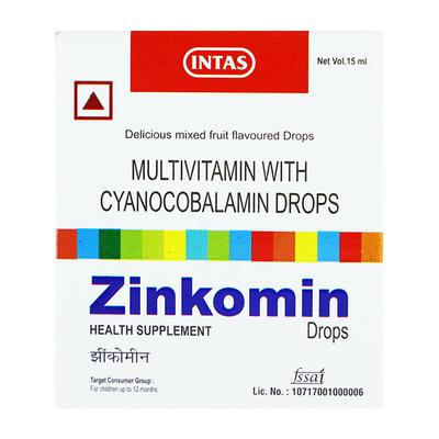 ZINKOMIN DELICIOUS MIXED FRUIT FLAVOURED Drops 15ml - Supplements-Vam