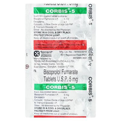 Corbis 5mg Tablet 15'S - Hypertension-Bet