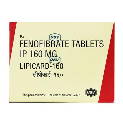 Lipicard 160mg Tablet 10'S - High Cholesterol-Dys