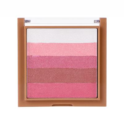 Half N Half Glow Brick Multi-Use Baked Highlighter with 5 Highlighting Shades, Pink Pearl-01 7.5 g - Highlighters & Illuminators