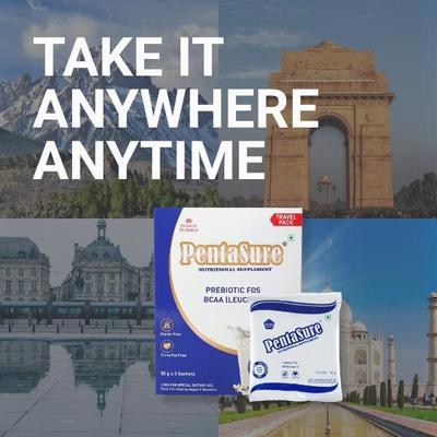 PentaSure Nutritional Supplement Powder - Vanilla Flavour (Travel Pack Sachet of 3 x 50 gm) - Daily Health Drinks
